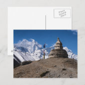 Steenmonument en Snowy Mountains (Himalaya) Briefkaart (Voorkant / Achterkant)
