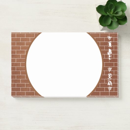 Steenmuur Sticky Notes met aangepaste Jouw tekst n (Kantoor)