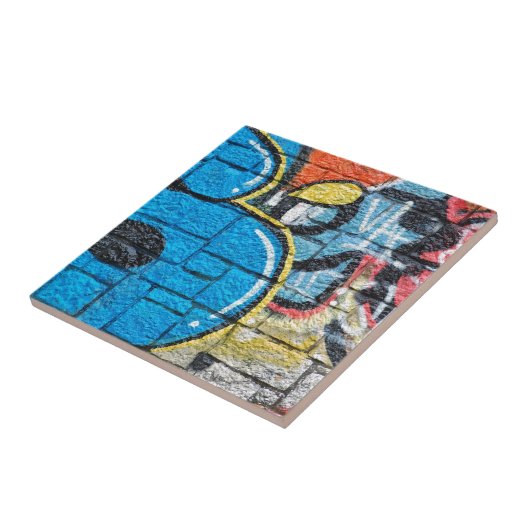 steenmuurgraffiti tegeltje (Zijkant)