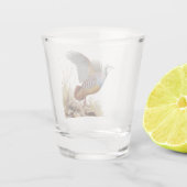 Steenpatrijs ,Kunst Shot Glas (Achterkant)