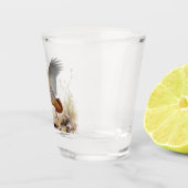 Steenpatrijs ,Kunst Shot Glas (Rechts)