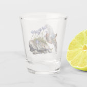 Steenpatrijs ,Kunst Shot Glas (Achterkant)