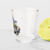 Steenpatrijs ,Kunst Shot Glas (Rechts)