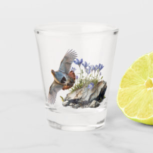 Steenpatrijs ,Kunst Shot Glas