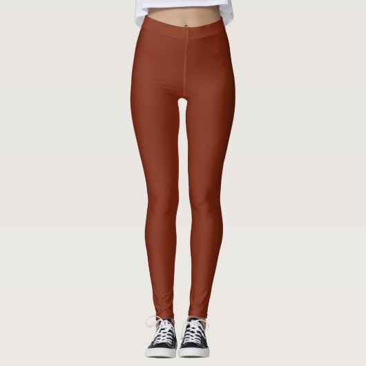 Steenrode effen kleur Leggings (Voorkant)