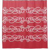 Steenrode witte rollen douchegordijn (Voorkant)