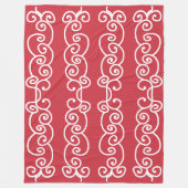 Steenrode witte rollen fleece deken (Voorkant)