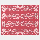 Steenrode witte rollen fleece deken (Voorkant (Horizontaal))