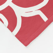 Steenrode witte rollen fleece deken (Hoek)