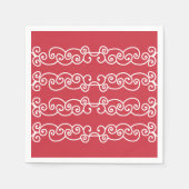 Steenrode witte rollen servet (Voorkant)