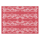 Steenrode witte rollen tafelkleed (Voorkant (Horizontaal))