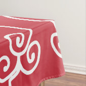 Steenrode witte rollen tafelkleed (Voorbeeld)
