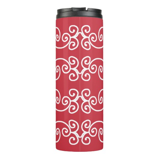 Steenrode witte rollen thermosbeker (Achterkant)