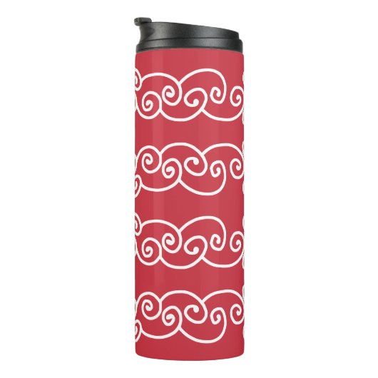 Steenrode witte rollen thermosbeker (Geroteerd rechts)