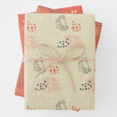 steenrood abstract inpakpapier vel (In situ)