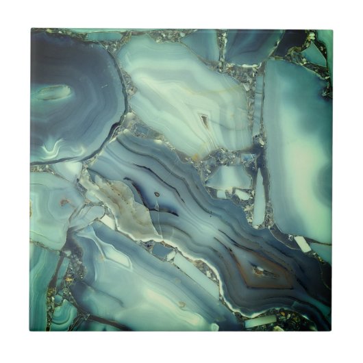 Steensmaak, keramische tegel met marmer-stijl tegeltje (Voorkant)