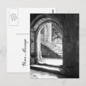 Steenstallen in fonteinen Abbey Briefkaart (Voorkant / Achterkant)