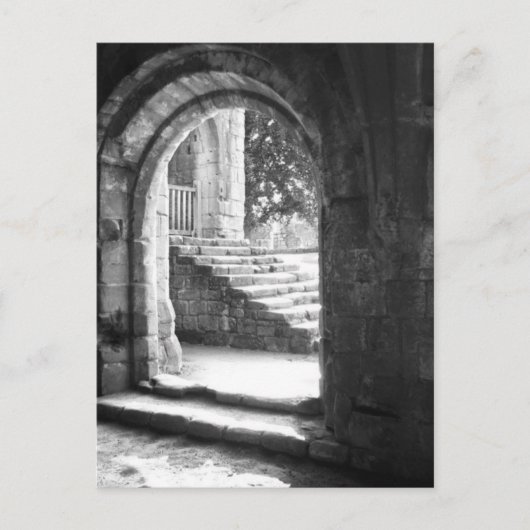Steenstallen in fonteinen Abbey Briefkaart (Voorkant)
