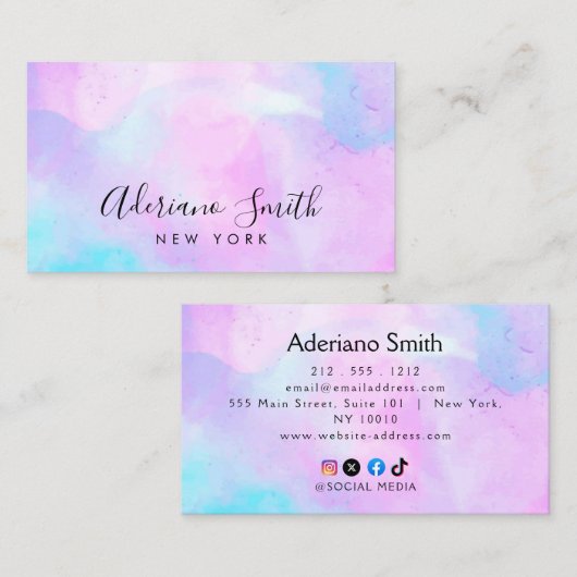 steensteen visitekaartje (Voorkant / Achterkant)