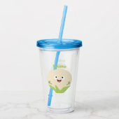 Steenteeltproducten met fijne bloemkool acryl drinkbeker (Achterkant)