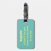 Steenteeltproducten met fijne bloemkool bagagelabel (Achterkant verticaal)