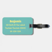 Steenteeltproducten met fijne bloemkool bagagelabel (Achterkant horizontaal)