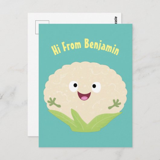 Steenteeltproducten met fijne bloemkool briefkaart (Voorkant / Achterkant)