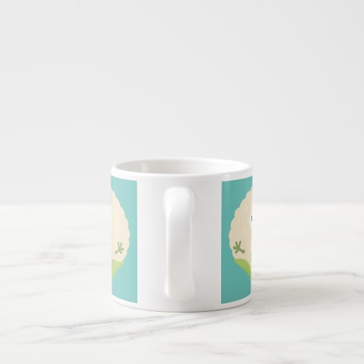 Steenteeltproducten met fijne bloemkool espresso kop (Achterkant)