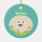 Steenteeltproducten met fijne bloemkool keramisch ornament (Voorkant)