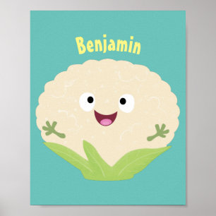 Steenteeltproducten met fijne bloemkool poster