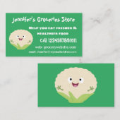 Steenteeltproducten met fijne bloemkool visitekaartje (Voorkant / Achterkant)