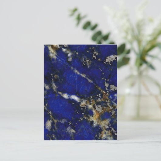 Steentextuur: Lapis lazuli Briefkaart (Staand voorkant)