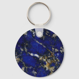 Steentextuur: Lapis lazuli Sleutelhanger