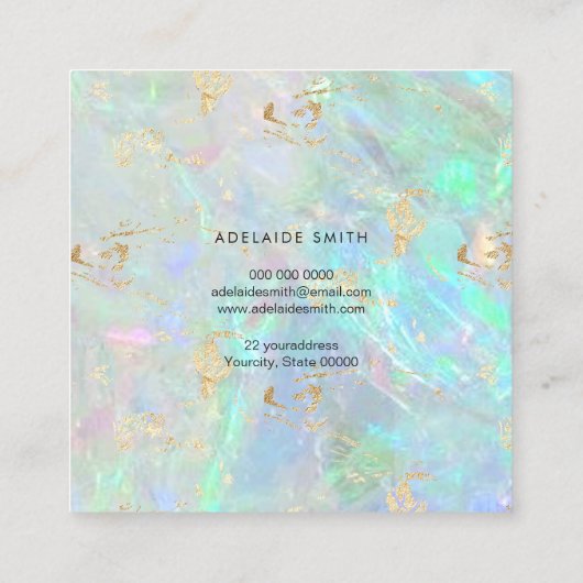 steentextuur vierkante visitekaartje (Achterkant)