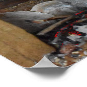Steentijd Barbecue Poster (Hoek)