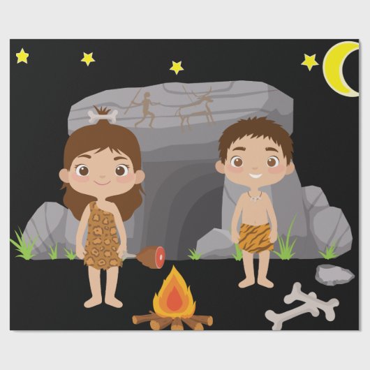 Steentijd inpakpapier (Vlak)