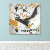 Steentijd Lascaux Megaloceros Grotschilderij Canva Canvas Afdruk (Insitu (Houten vloer))