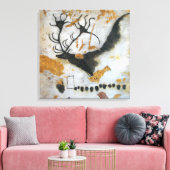 Steentijd Lascaux Megaloceros Grotschilderij Canva Canvas Afdruk (Insitu (Woonkamer))