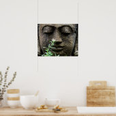 Steentuinbeeld met bloem poster (Keuken)