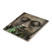 Steentuinbeeld met bloem tegeltje (Zijkant)