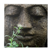 Steentuinbeeld met bloem tegeltje (Voorkant)