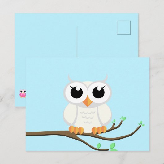 Steenuil - blanco briefkaart (Voorkant / Achterkant)