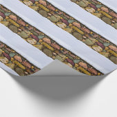 Steenwand in sneeuw cadeaupapier (Hoek)