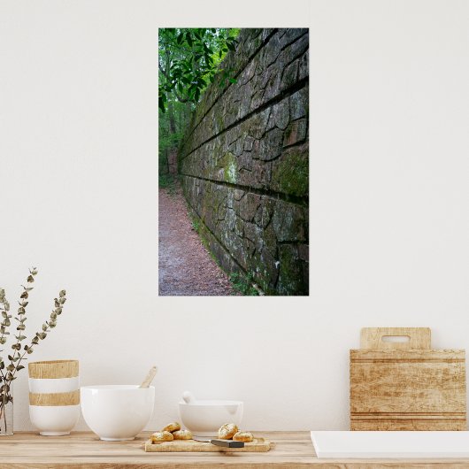Steenwand langs het Poster van het Bosspoor (Keuken)