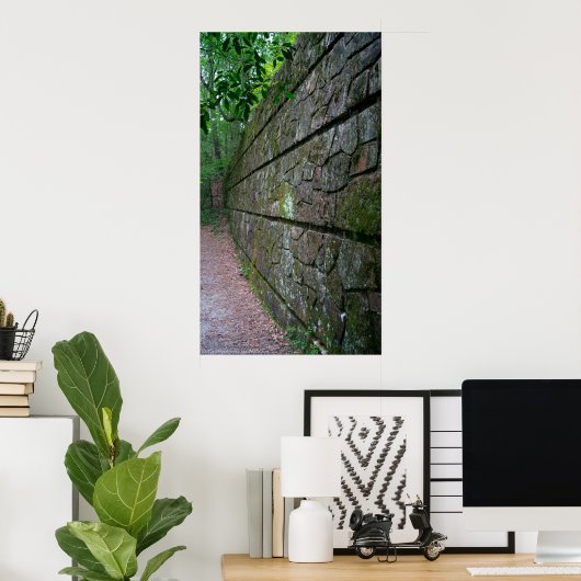 Steenwand langs het Poster van het Bosspoor (Thuiskantoor)