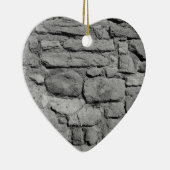 Steenwand. Zwart-wit. Keramisch Ornament (Rechts)