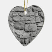 Steenwand. Zwart-wit. Keramisch Ornament (Links)