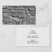Steenwand. Zwart-wit. Visitekaartje (Voorkant / Achterkant)