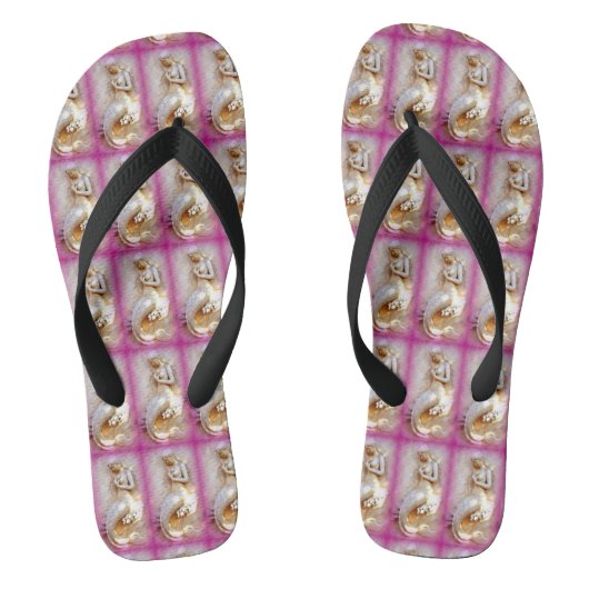 steenzegel roze teenslippers (Voetbed)