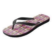 steenzegel roze teenslippers (Schuin)